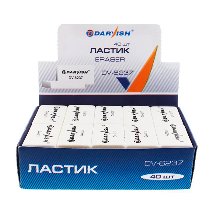 Ластик прямоугольный белый