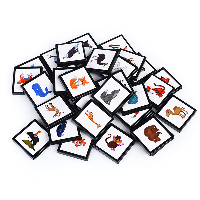 Лото пластмассовое 36 фишек. "Кто где живет"