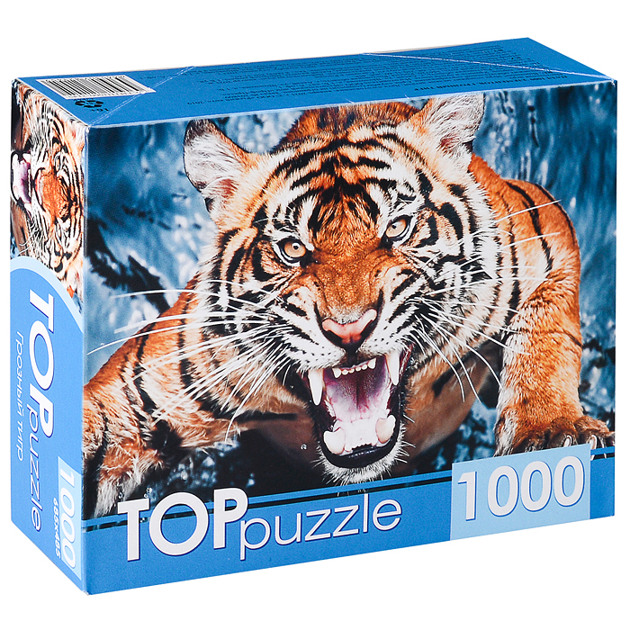 Пазлы 1000 TOPpuzzle "Грозный тигр" Пазлы 1000 TOPpuzzle "Грозный тигр"