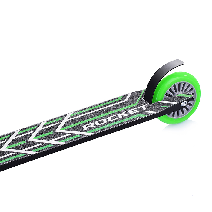 Самокат трюковый ROCKET,колеса PU/пластик 100 мм,ABEC 7, зелёный