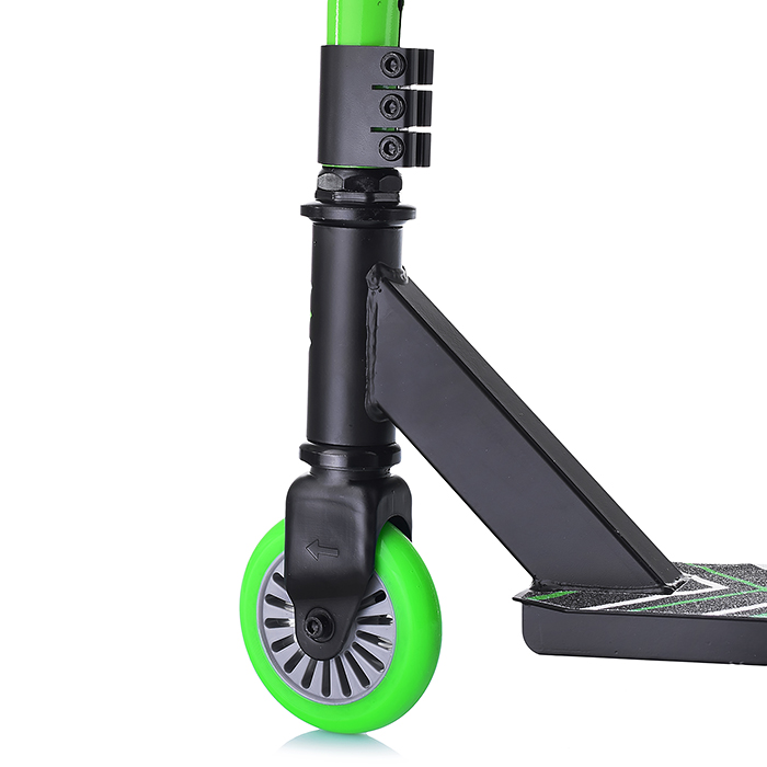 Самокат трюковый ROCKET,колеса PU/пластик 100 мм,ABEC 7, зелёный