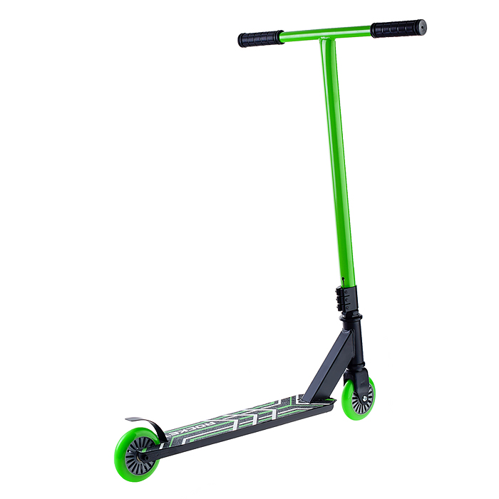 Самокат трюковый ROCKET,колеса PU/пластик 100 мм,ABEC 7, зелёный