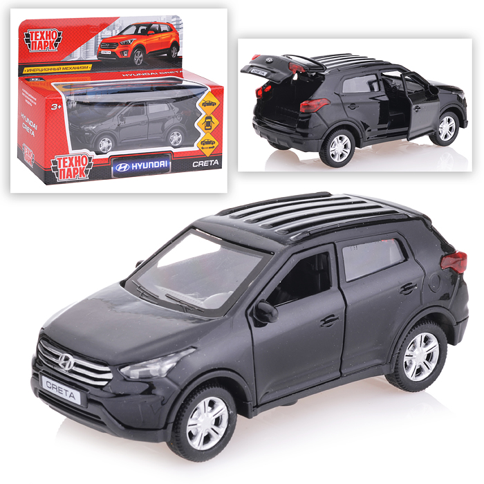Машина металл Hyundai Creta 12 см, (открыв. дввери) инерц., в коробке