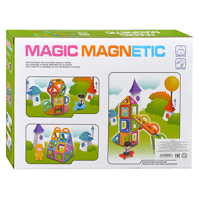 Фото к товару Конструктор магнитный JH8629 "Геометрия" (40 дет.) в коробке Конструктор магнитный JH8629 "Геометрия" (40 дет.) в коробке