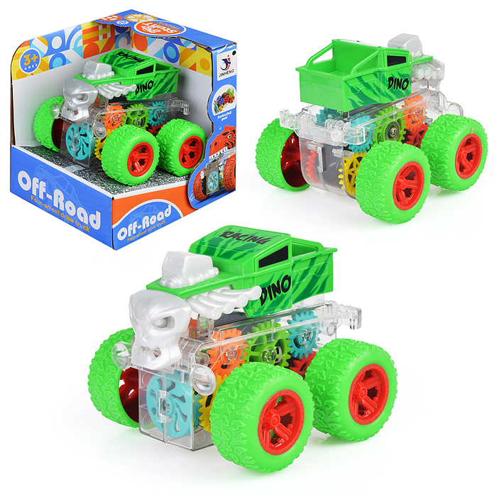 Машина-перевертыш 1819-55A "Трюкач" шестеренки, в ассортименте, в коробке