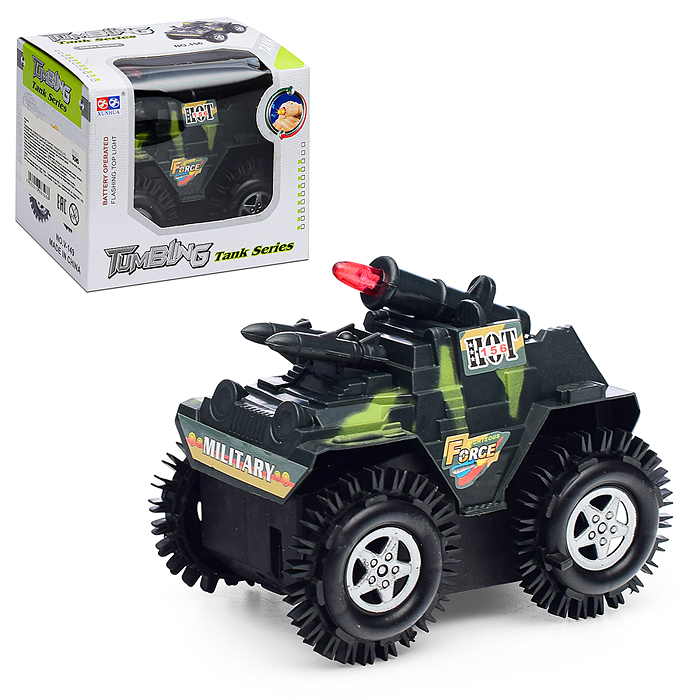 Машина- перевертыш 156 "Камуфляж" (свет) в коробке