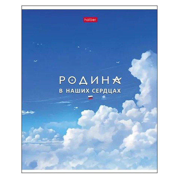 Тетрадь 48л. клетка "Я люблю Россию- с гимном" на скобе 5 диз.