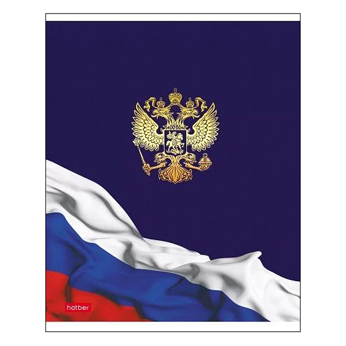 Тетрадь 48л. клетка "Я люблю Россию- с гимном" на скобе 5 диз.