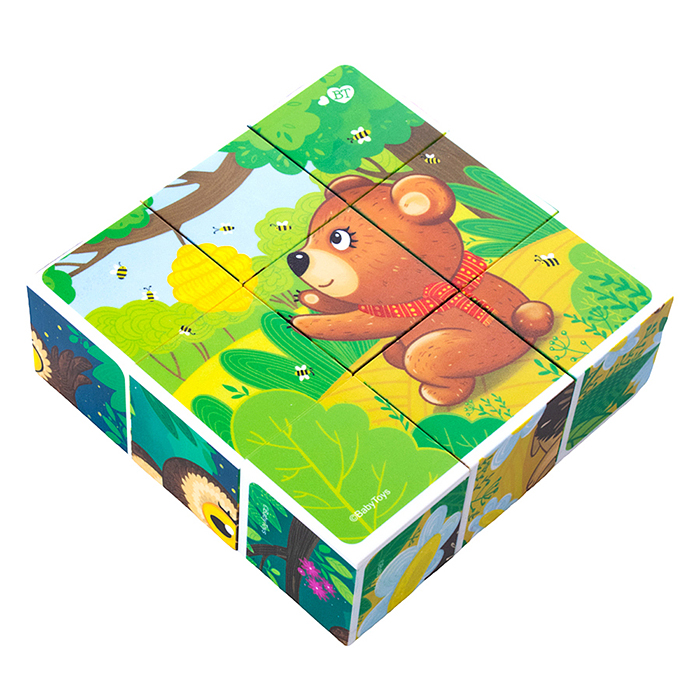 Фото к товару Кубики "Зверята" (без обклейки) 9 шт. Кубики "Зверята" (без обклейки) 9 шт.