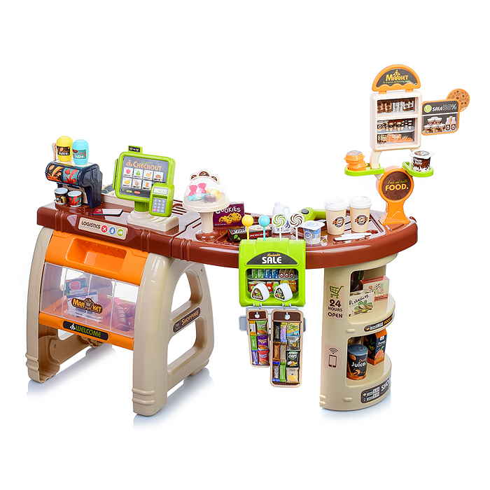 Игровой набор 668-68 "Супермаркет" (свет, звук) в коробке