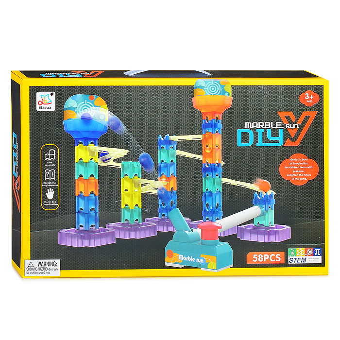 Конструктор YDX202 "КосмоШар" 58 дет., прозрачный блок, в коробке