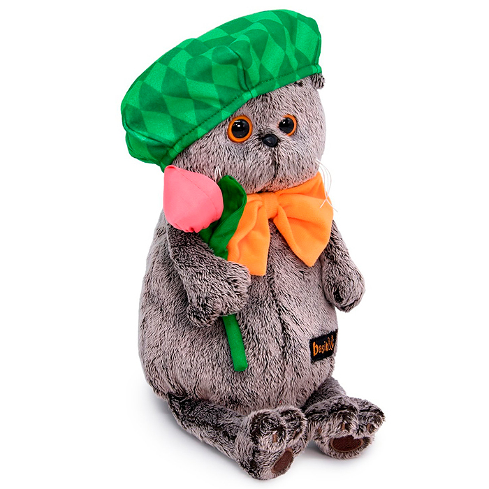 Кот Басик в зеленом берете