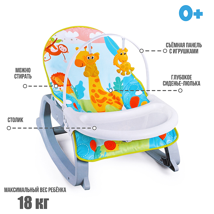 Стульчик детский 1882 "Комфорт" 2 в 1 в коробке