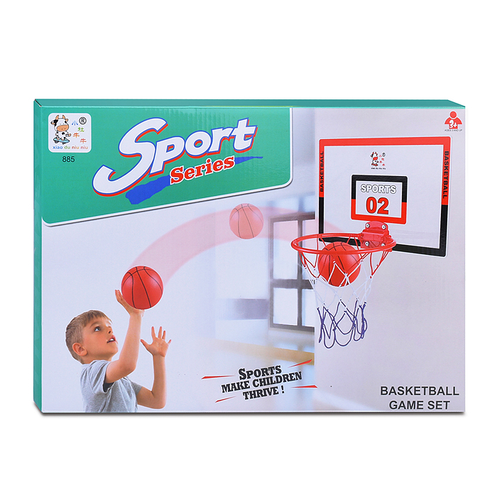 Фото к товару Набор для баскетбола 885 (кольцо, мяч, насос) в коробке Набор для баскетбола 885 (кольцо, мяч, насос) в коробке