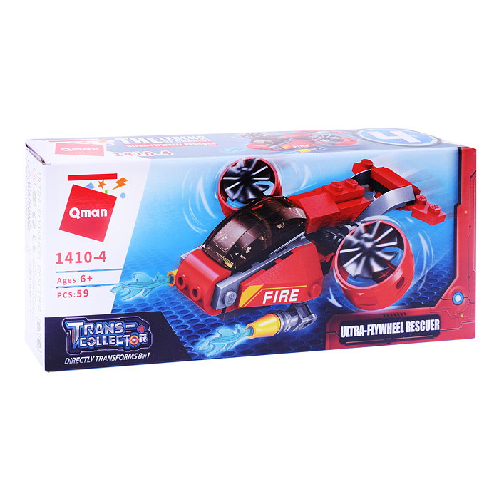 Конструктор 1410 "Пожарный транспорт" (ассорти) в коробке
