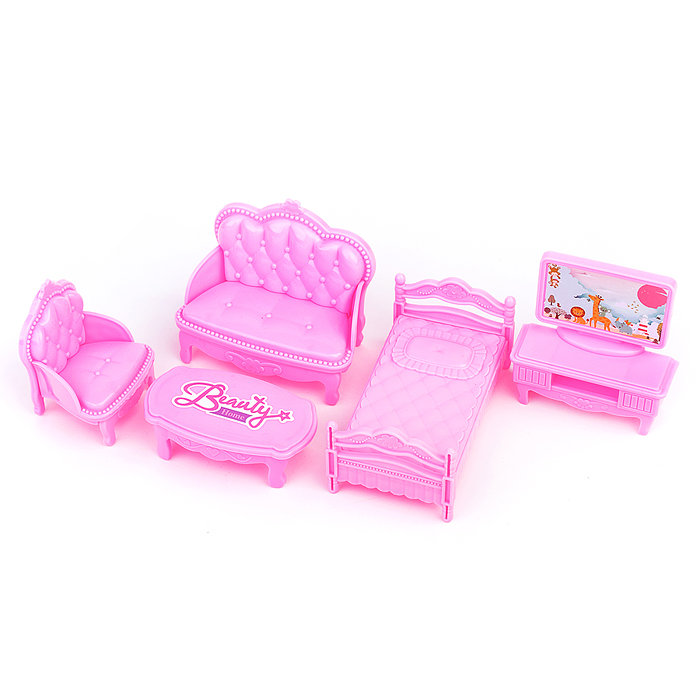 Домик для куклы 666-7S-1 "Сказочная вилла" на батарейках, в коробке