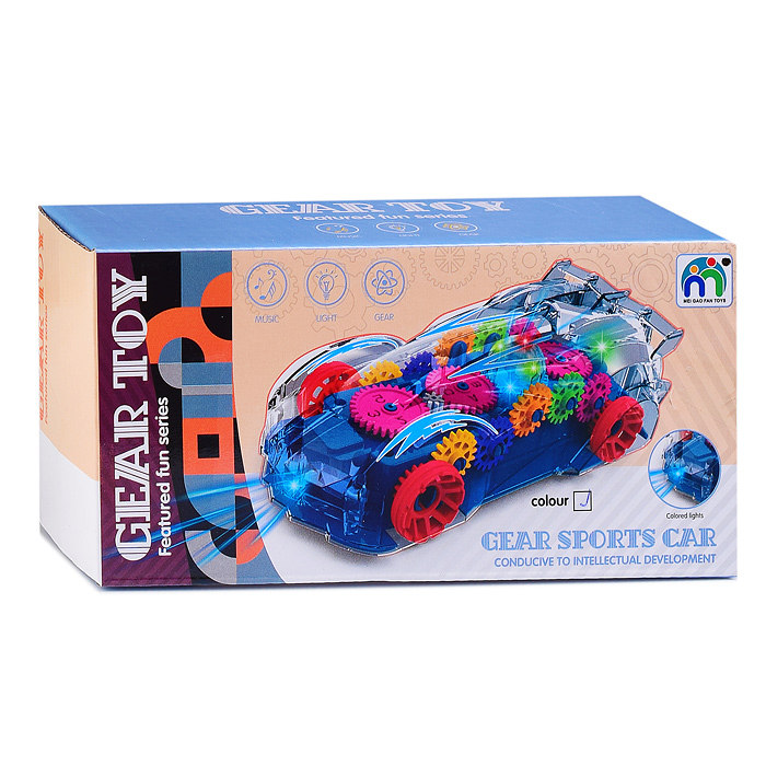 Машина 22136 "Радужные шестеренки" (свет, звук) в коробке