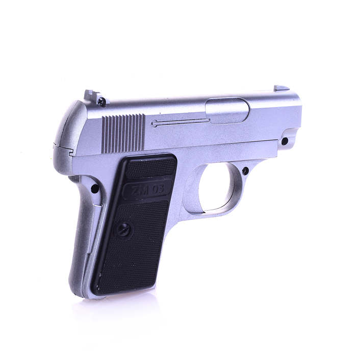 Фото к товару Пистолет пневматический металл (19,5*15*4см ) в коробке Пистолет пневматический металл (19,5*15*4см ) в коробке