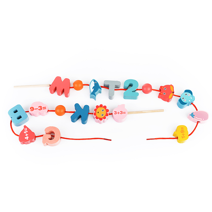 Шнуровка D1570 "Животные" Mix, 122 предмета в коробке