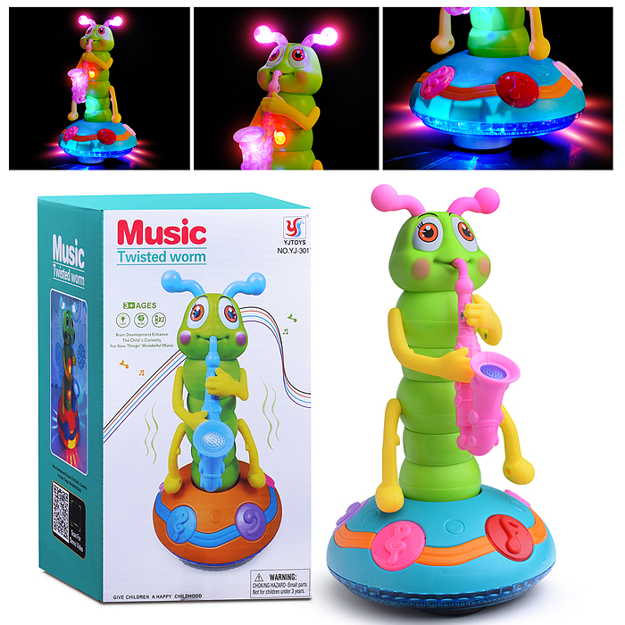 Гусеница YJ-3017 "Музыкант" на батарейках, в коробке