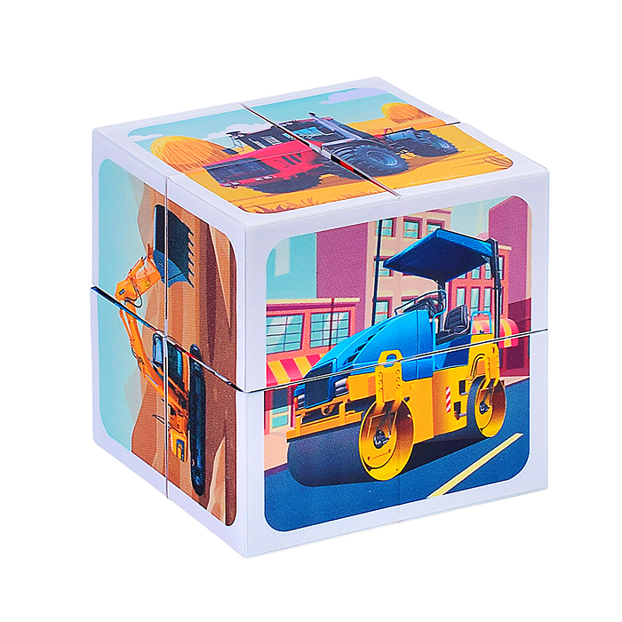 Фото к товару Кубик трансформер "Спецтехника" Кубик трансформер "Спецтехника"