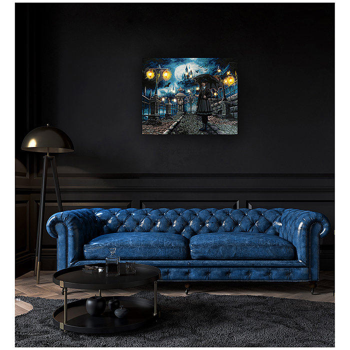 Набор для раскрашивания по номерам (со светодиодами ) 50х40 см "Замок тьмы"