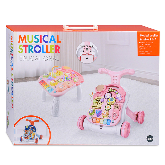 Ходунки N6028B "Играй-шагай" 2 в 1 с игровым центром, в коробке