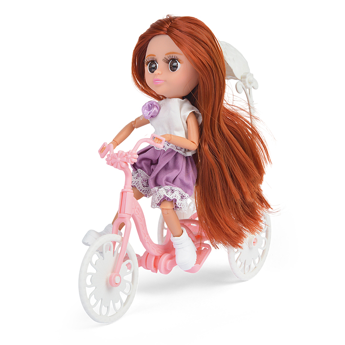 Кукла RR012 "Велопрогулка" с аксессуарами, в коробке