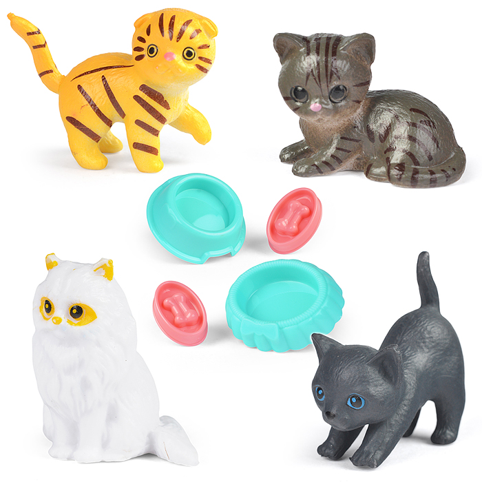 Фото к товару Набор питомцы 2401-4 "Котята" с аксессуарами, в коробке ( в ассортименте) Набор питомцы 2401-4 "Котята" с аксессуарами, в коробке ( в ассортименте)