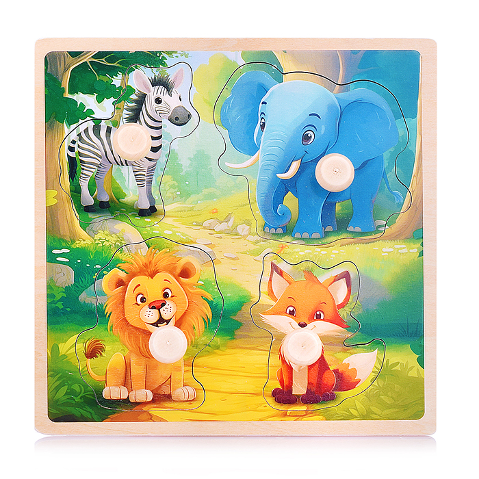 Пазл-вкладыш D2010 "Животные в лесу"