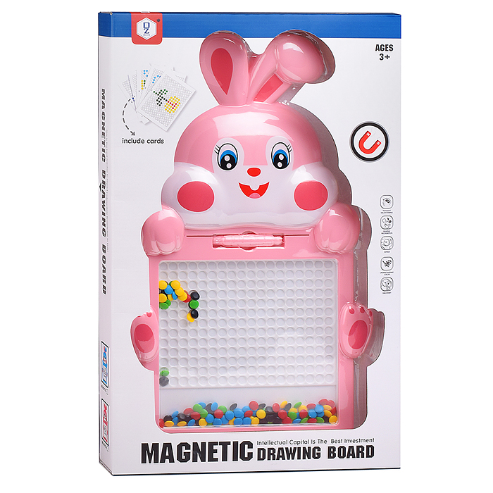 Доска для рисования HD118A "Зайчишка" в коробке (розовый)