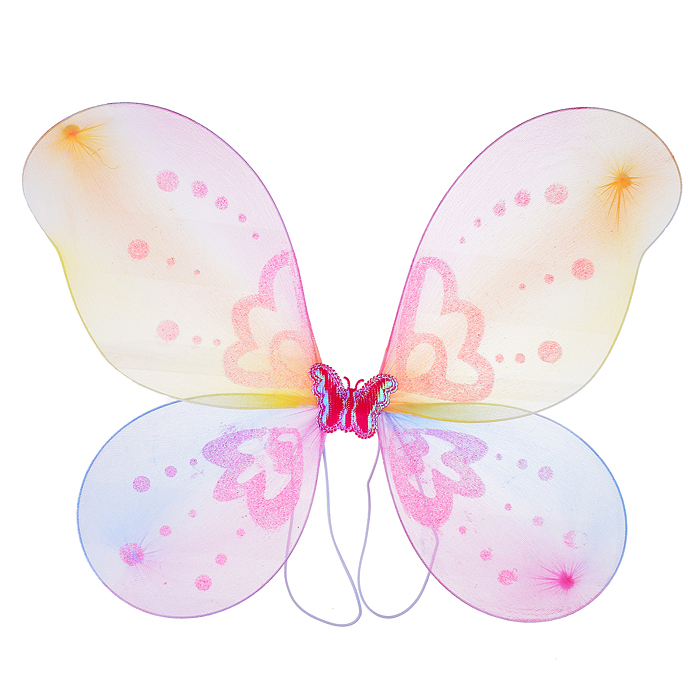 Набор "Крылья карнавальные" S1529 Яркая фея (ободок, крылья, палочка, юбка) в пакете