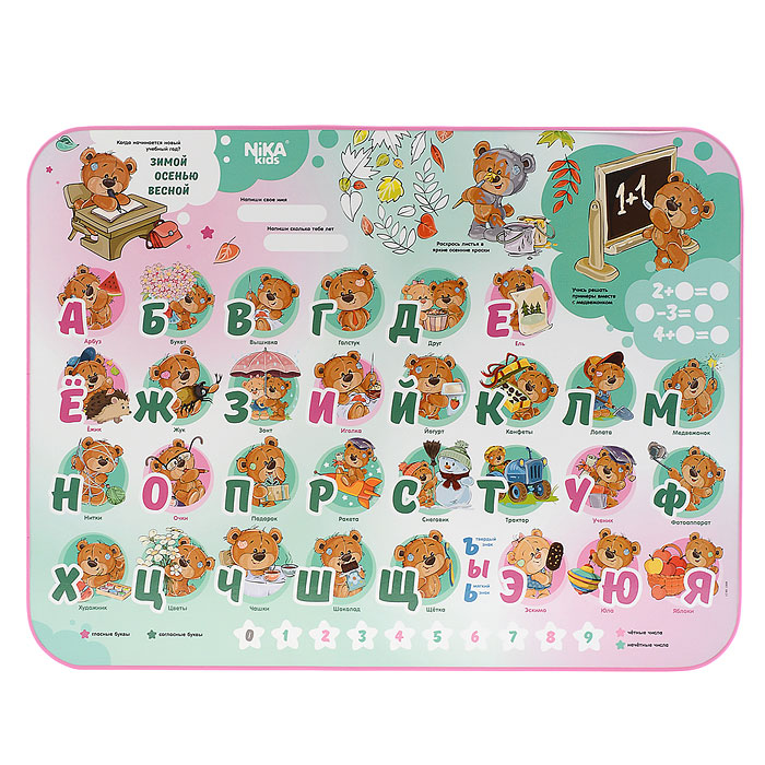 Фото к товару Комплект "Познайка" (стол+стул) с забавными медвежатами Комплект "Познайка" (стол+стул) с забавными медвежатами