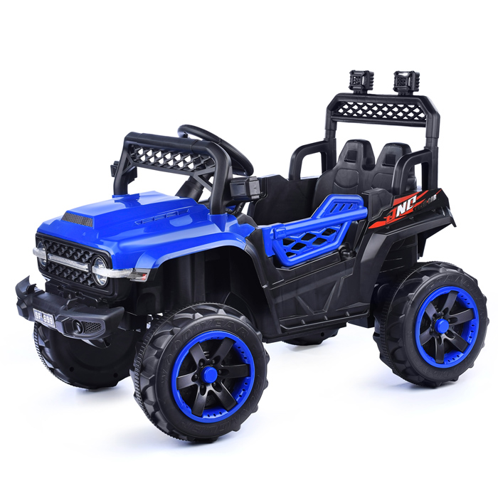 Электромобиль U023394Y "Автокросс" на аккумуляторе, с р/у управлением, в коробке (синий)