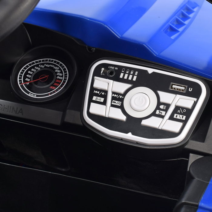 Электромобиль U023394Y "Автокросс" на аккумуляторе, с р/у управлением, в коробке (синий)