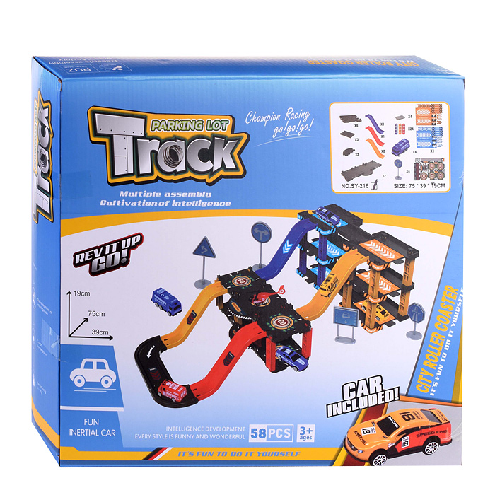 Парковка-трек SY-216 "Крутой спуск" в коробке