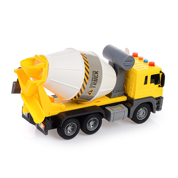 Машина JS102 "Бетономешалка" 1:16 (свет, звук) в коробке (цвет желтый)