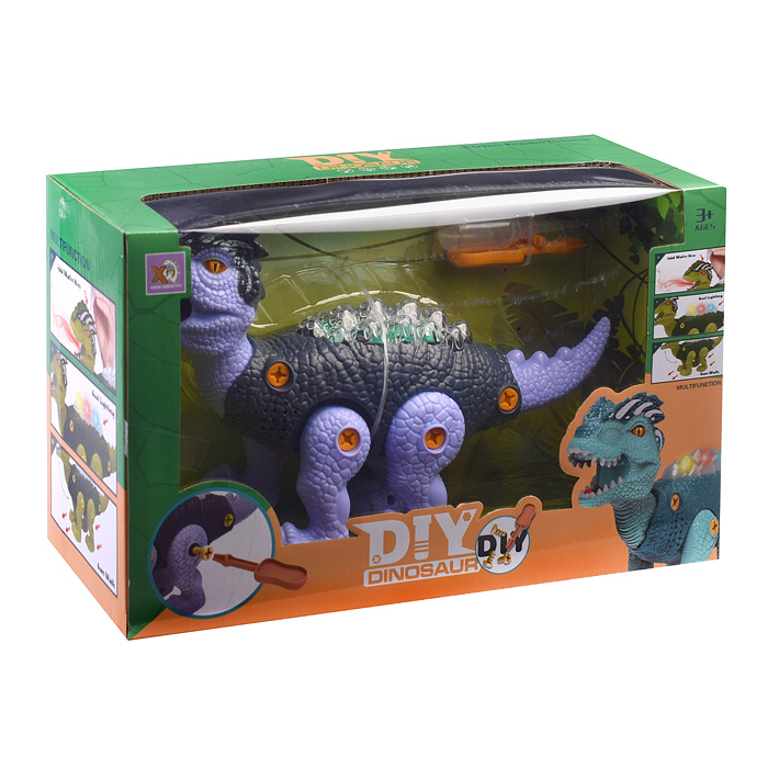 Конструктор 3305-1 "Огненный динозавр" с отверткой в коробке