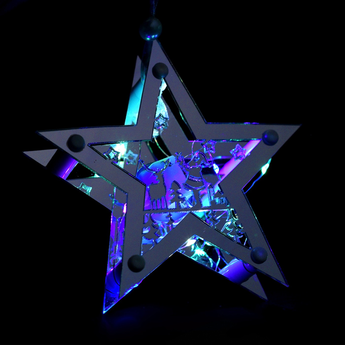 Звезда светящаяся S1811 15*15см, синий