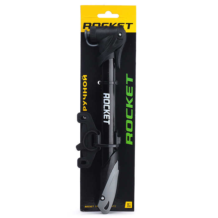 Насос ручной велосипедный Rocket, алюминий, A/V, Presta