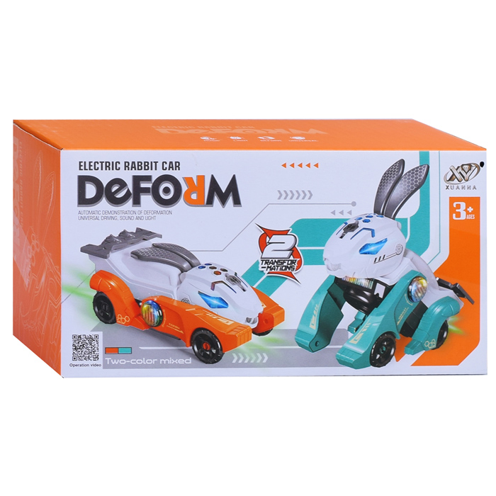 Машина D168-28 трансформирующаяся в кролика, в коробке