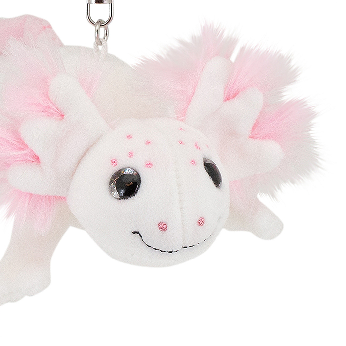 Фото к товару Мягкая игрушка Аксолотль белый 16 с метал. кольцом Мягкая игрушка Аксолотль белый 16 с метал. кольцом