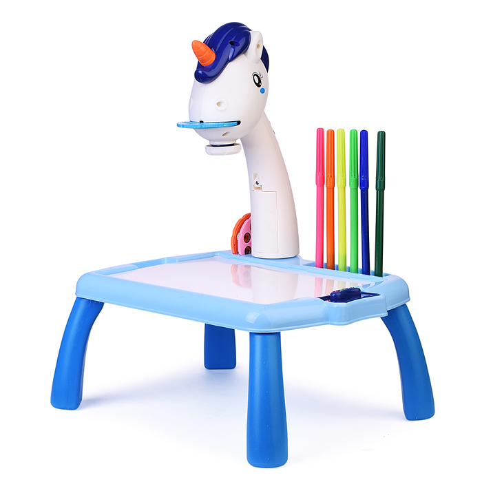 Доска для рисования 2200-6 "Единорожка" с проектором, в коробке