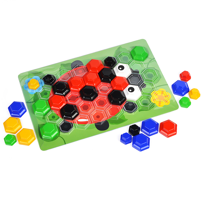 Фото к товару Мозаика объемная шестигранная (52 элемента) Мозаика объемная шестигранная (52 элемента)