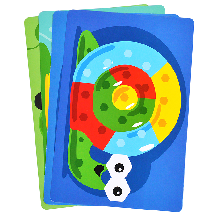 Фото к товару Мозаика объемная шестигранная (52 элемента) Мозаика объемная шестигранная (52 элемента)