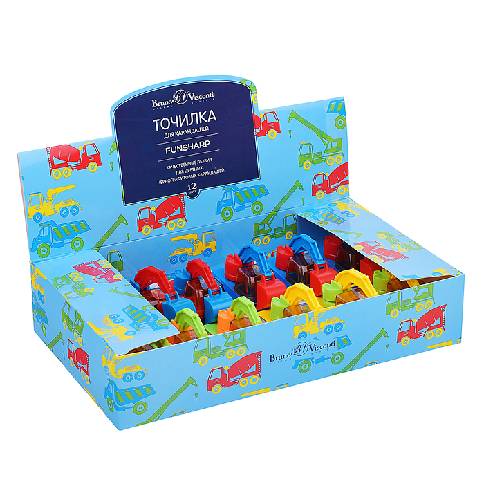 Точилка с контейнером, 1 отверстие "Funsharp. Экскаватор"