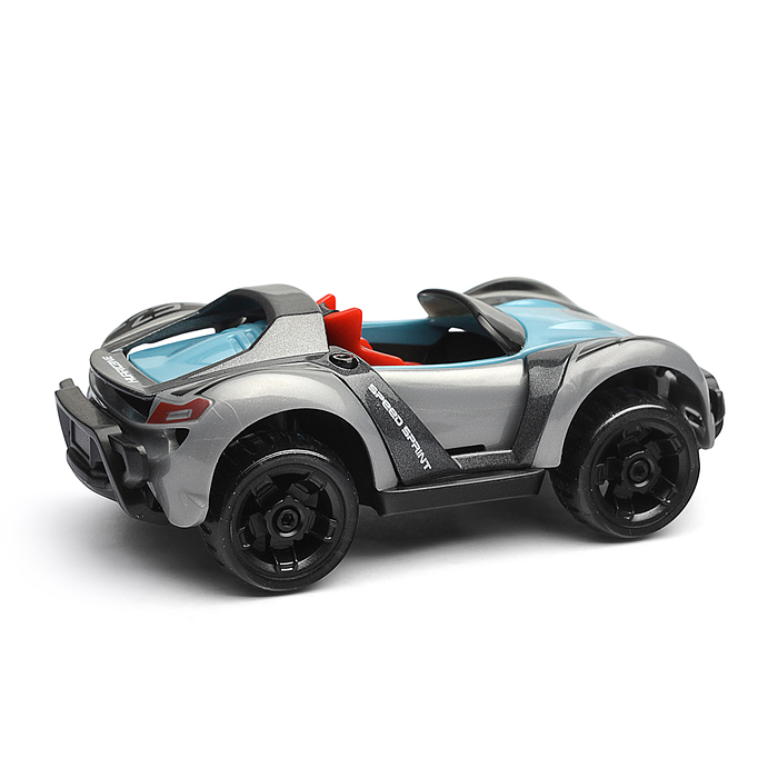 Фото к товару Машинка DIY 13 см, металлическая серого цвета с аксессуарами Машинка DIY 13 см, металлическая серого цвета с аксессуарами