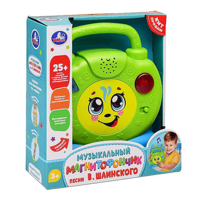 Магнитофончик Шаинский музыка бат., в коробке