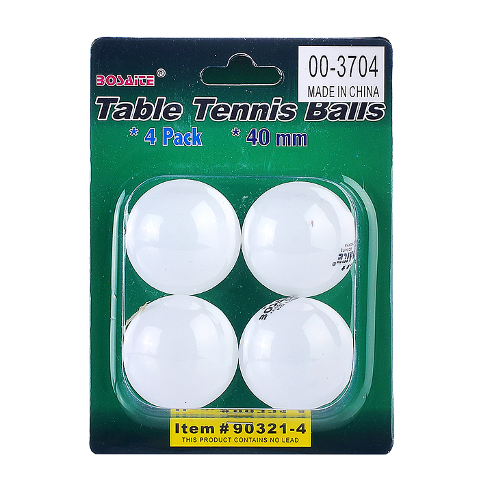 Набор мячей для тенниса 00-3704 (4 шт.) белые, блистер