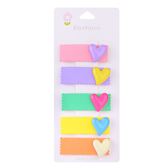 Набор заколок для волос 00-3883 "Сердечки" в пакете